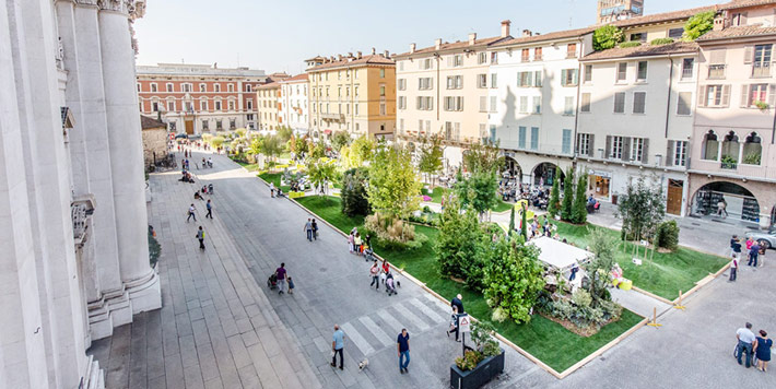 landscaping piazza duomo brescia