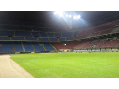 terreno erboso realizzato da paradello per stadio san siro
